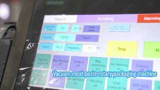 Μηχανή συσκευασίας περιστροφικής σακούλας πάστας κρέατος κενού