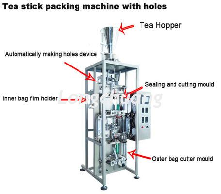 ποιότητας  Inner And Outer Teabag Packaging Machine Stainless Steel Tea Stick Packaging Machine εργοστάσιο