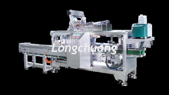 ποιότητας  Eight-Servo Automatic Cartoning Machine Packaging Production Line With 30-70 Boxes/Min Speed And 304 Food Grade Stainless Steel Construction εργοστάσιο